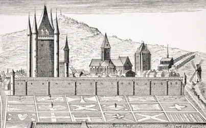 De toren van de Tempel in Parijs, naar een gravure van de 